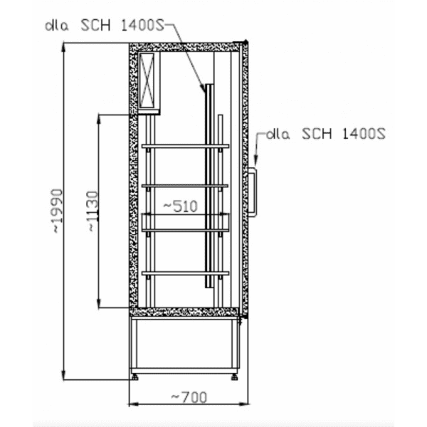 TC SCH 1400 S, Frižider sa dvostrukim staklenim vratima - Image 2
