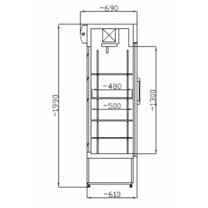 TC SCH 602 INOX, Frižider sa staklenim vratima
