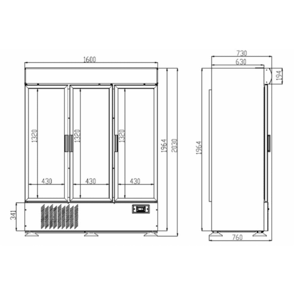 TC USS 1600 D3KL, Frižider za hlađenje pića sa staklenim vratima - Image 3